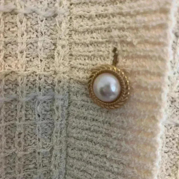 Elie Tahari Cream Pearl Button Long Knit Cardigan Sweater S - Picture 6 of 7